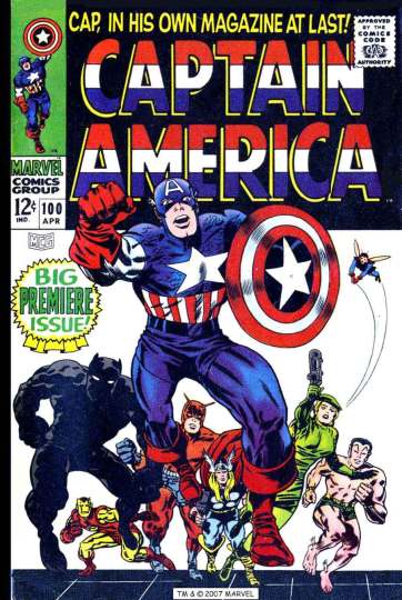 Tales of suspense se torna Captain America, em 1968: ampliação da linha editorial da Marvel.