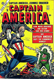 O Capitão América dos anos 1950 por John Romita.
