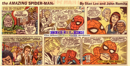 As tirinhas do Homem-Aranha por Lee e Romita: arte em estado puro.