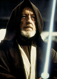 Alec Guiness como Obi-Wan Kenobi.