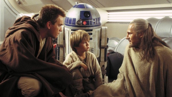 Obi-Wan, RD-D2, Anakin e Qui-Gon. 